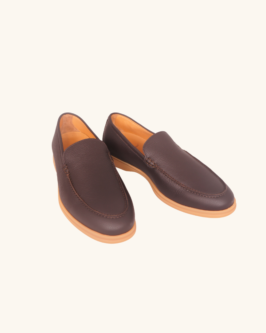 Brown Deerskin Bemer Walk Loafers