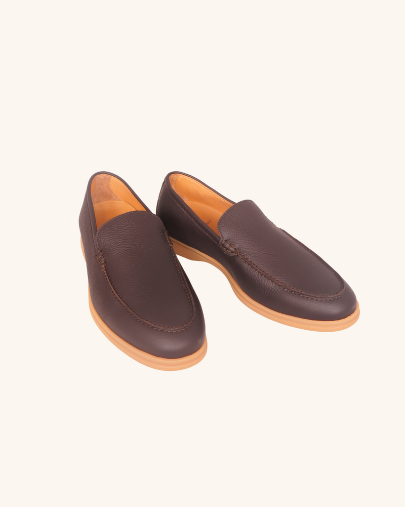 Brown Deerskin Bemer Walk Loafers