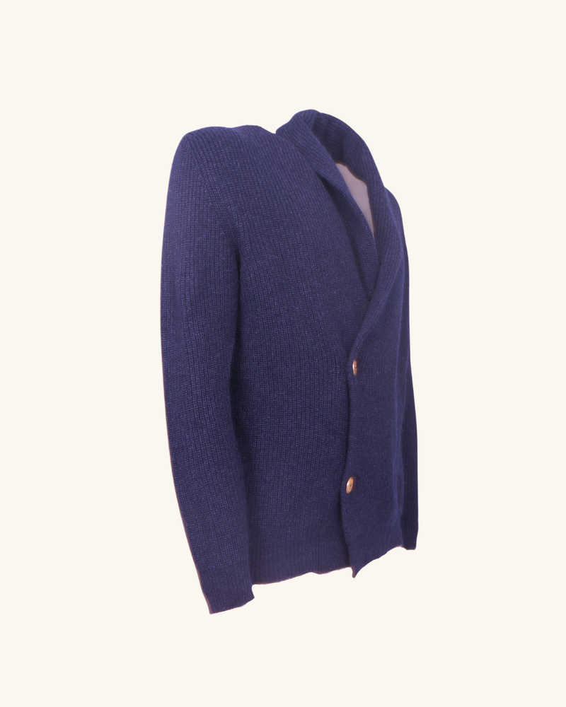 Navy Cashmere Cardigan