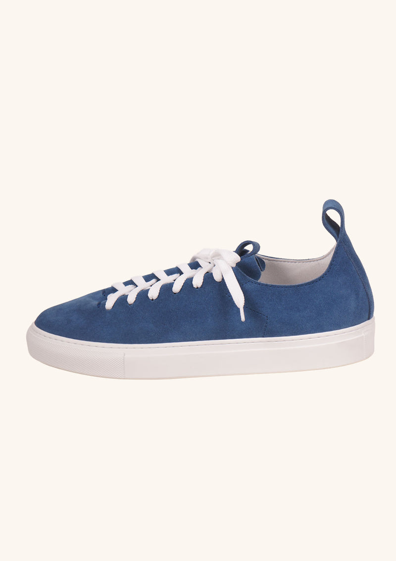 Monochrome Blue Suede Wholecut Sneakers