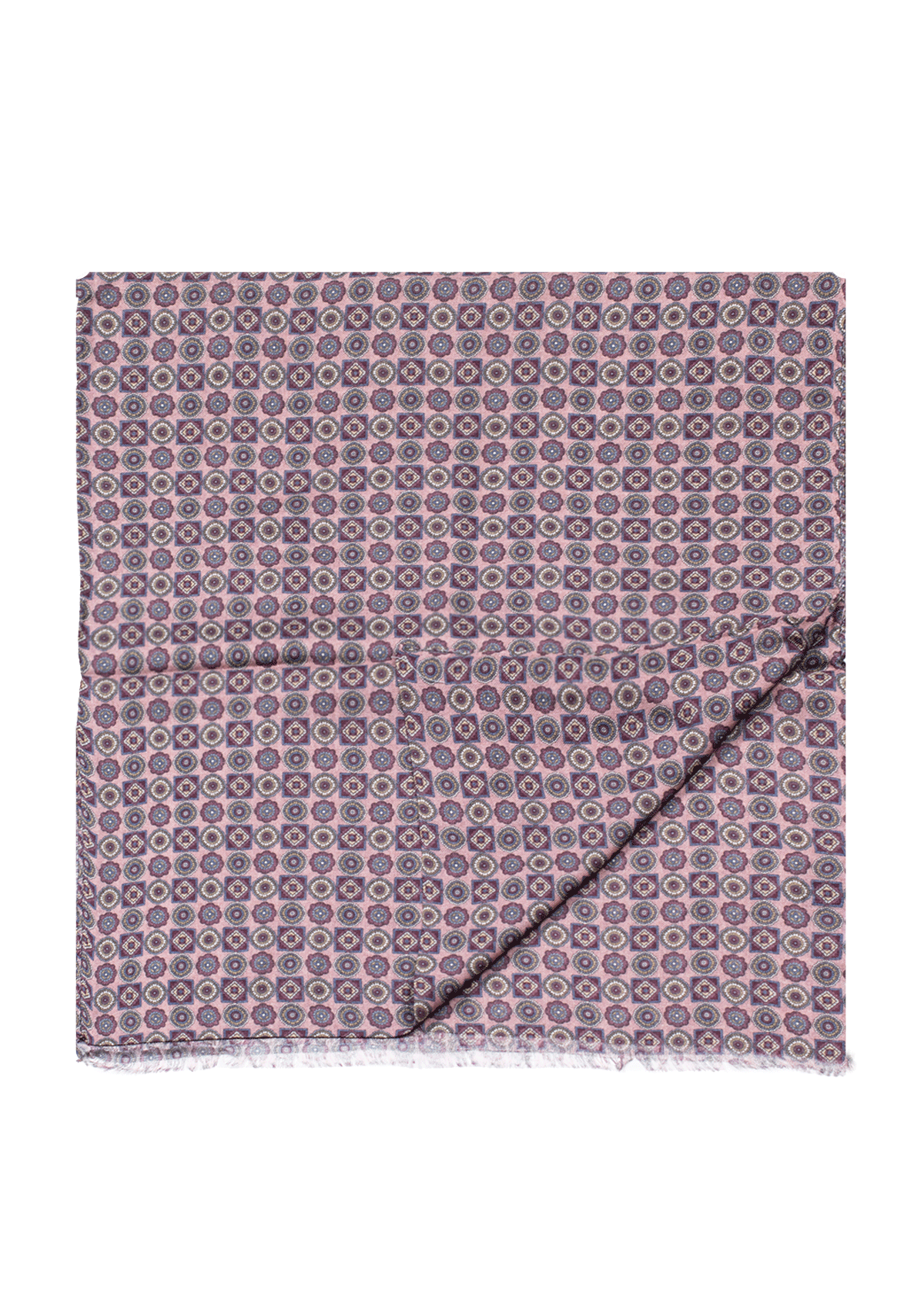 Rose & Purple Medallion Print Scarf