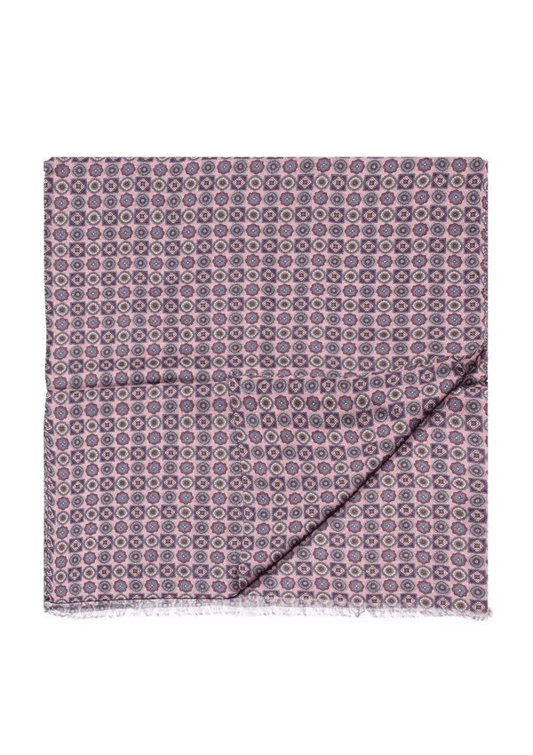 Rose & Purple Medallion Print Scarf