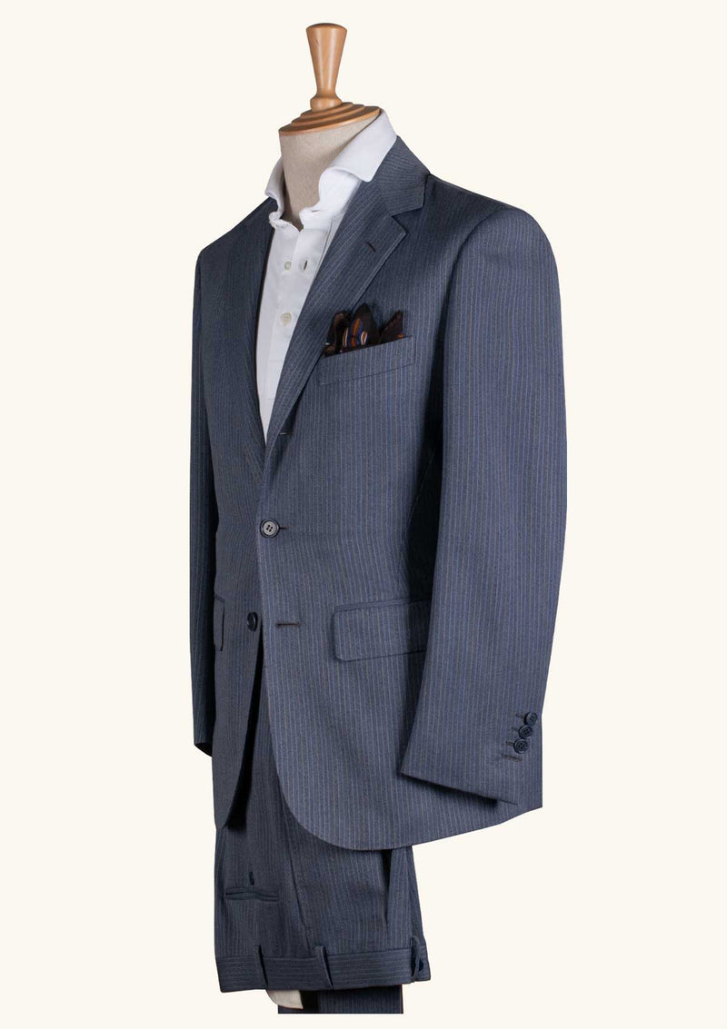 Azure Worsted Wool flannel Vintage Suit
