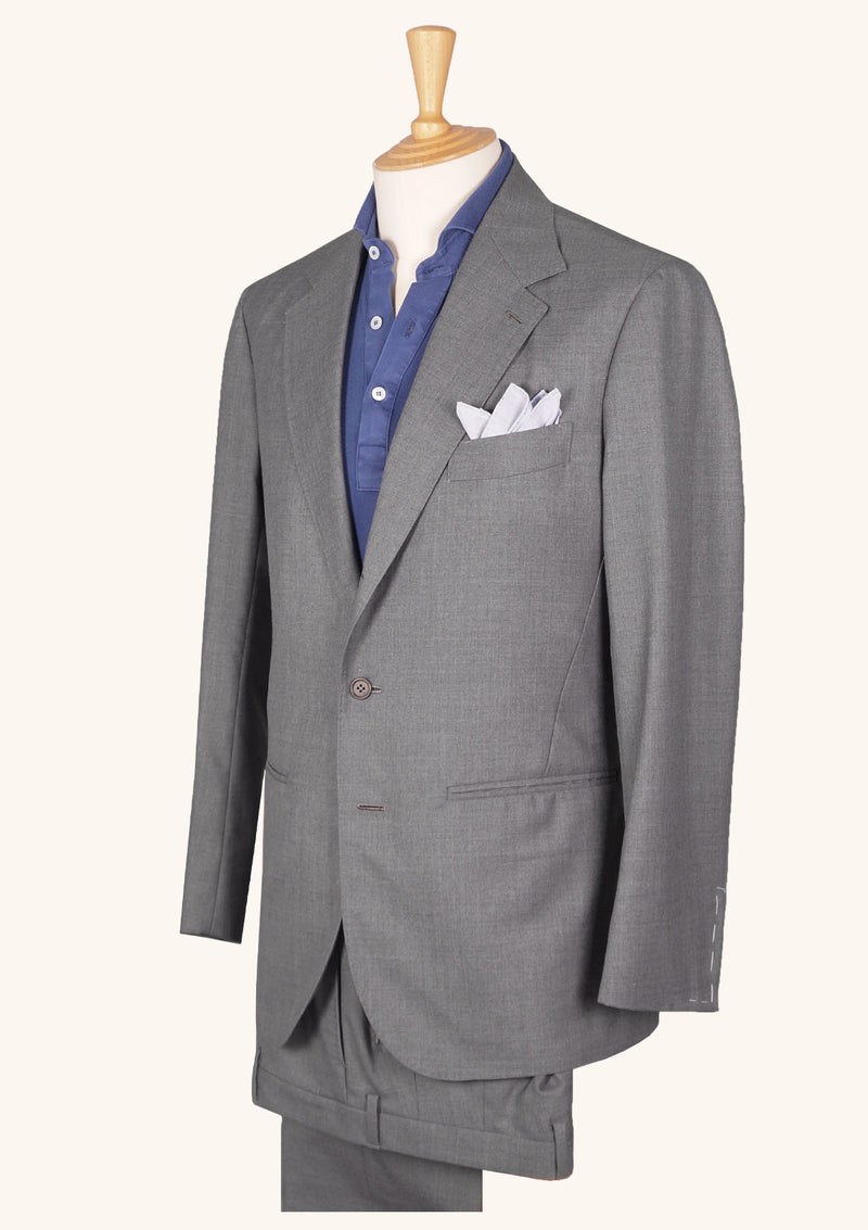 Grey Wool Single-Breasted Suit