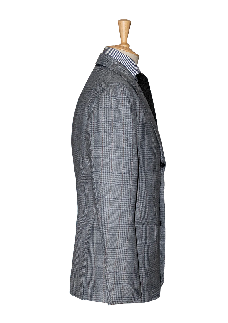 Silver Blue Prince of Wales Jacket