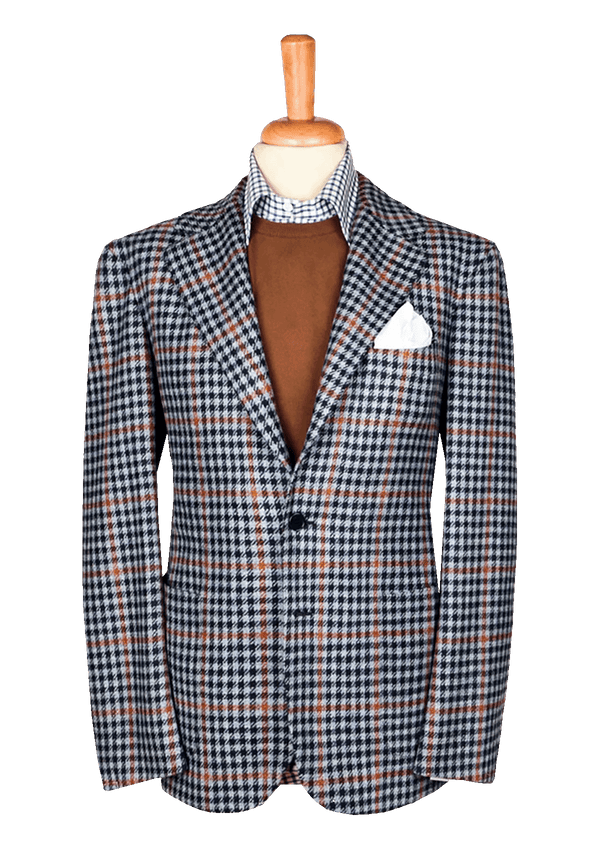 Blue and Rust Unstructured Jacket