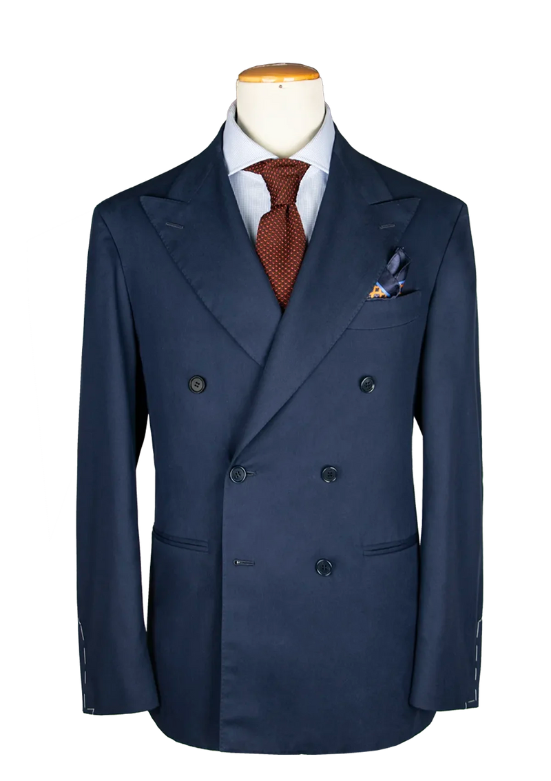 Double Breasted Cachemire and Cotton Blazer