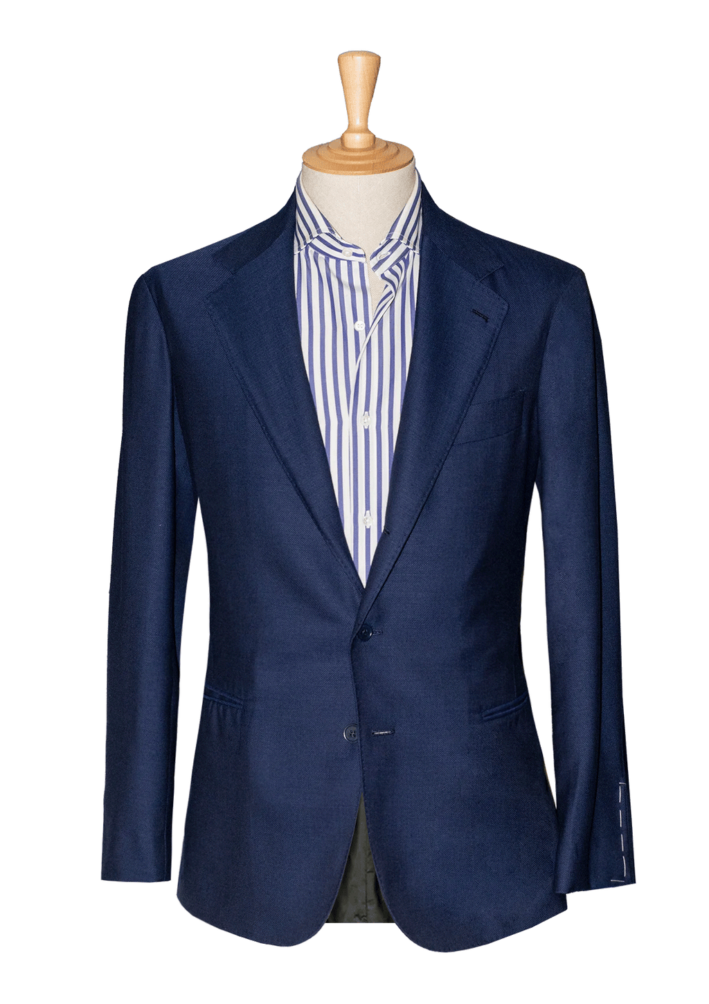 Blue Unstructured Hopsack Jacket | Stefano Bemer