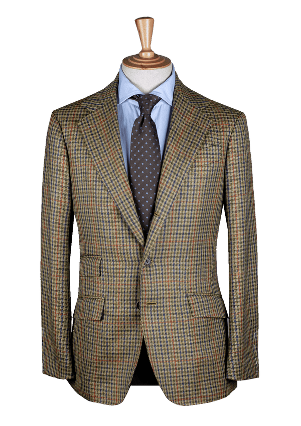 Checkered Wool Unstructured Jacket