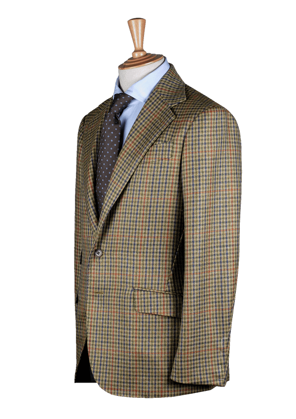 Checkered Wool Unstructured Jacket