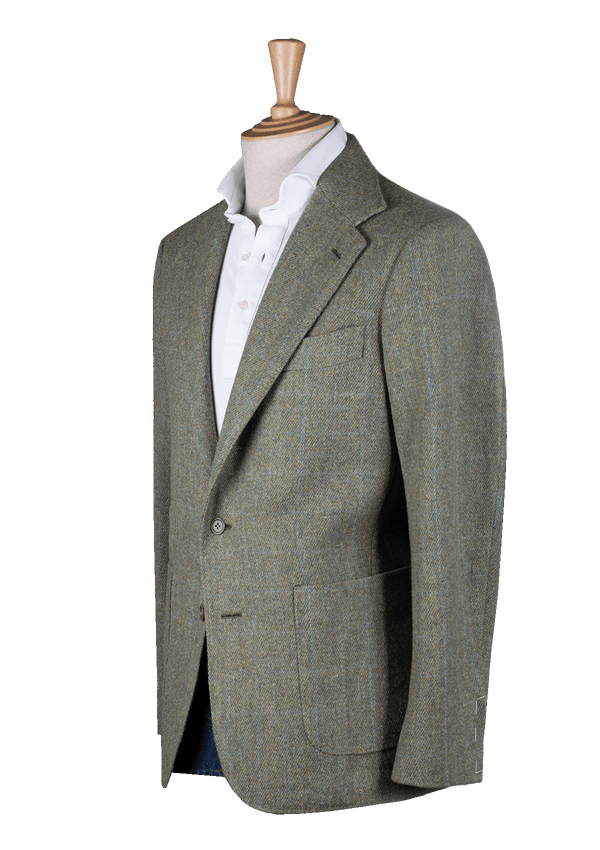 Green Wool Unstructured Jacket