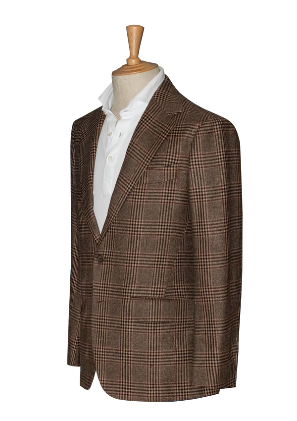 Brown Prince of Wales Unstructured Jacket