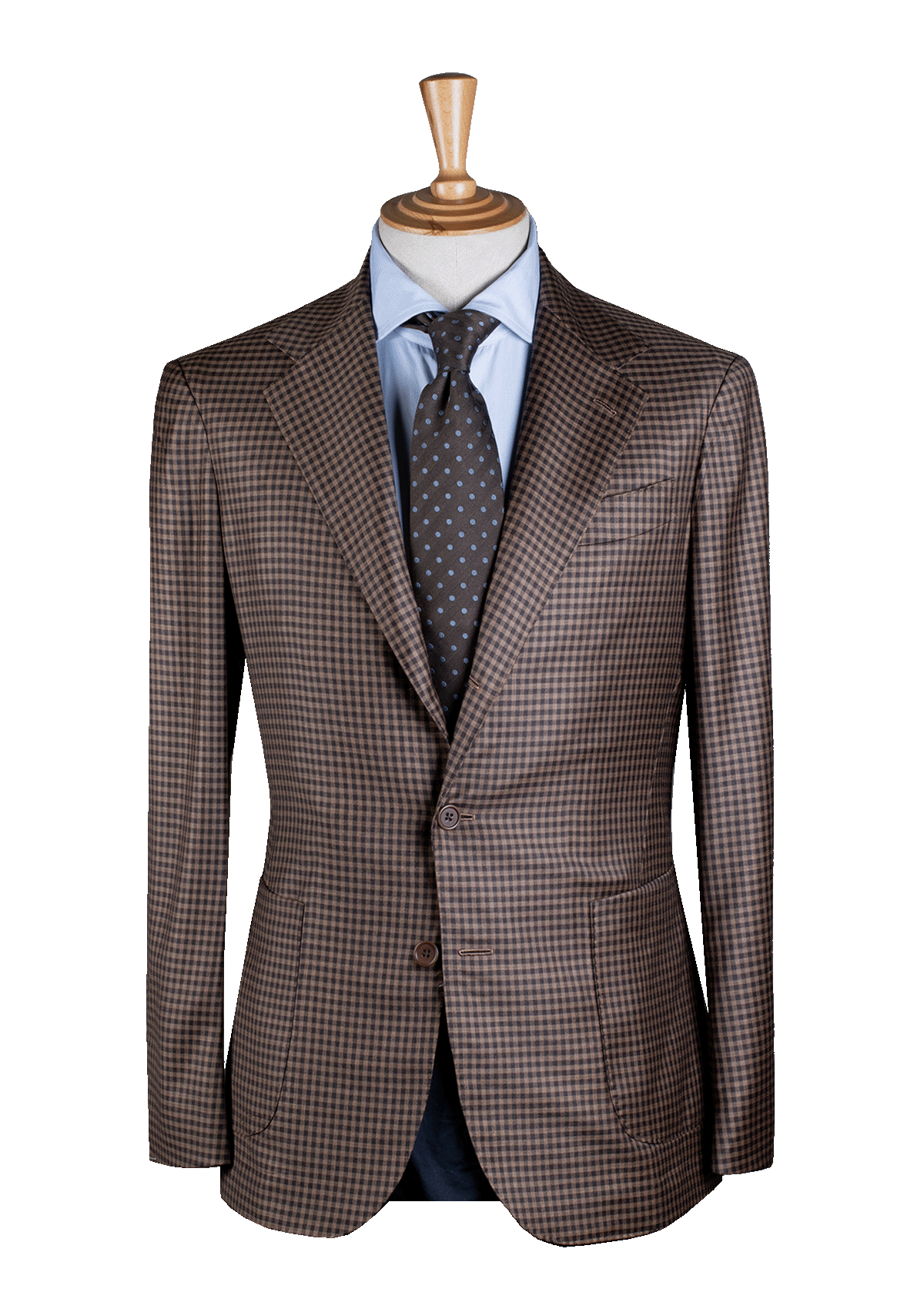 Brown Checkered Unstructured Jacket