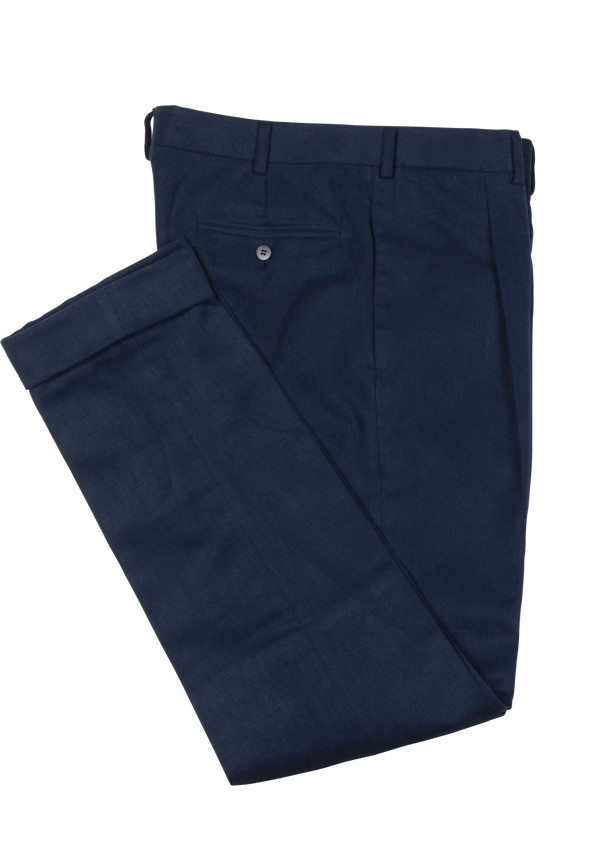 Dark Azure Fustagno Cotton Trousers
