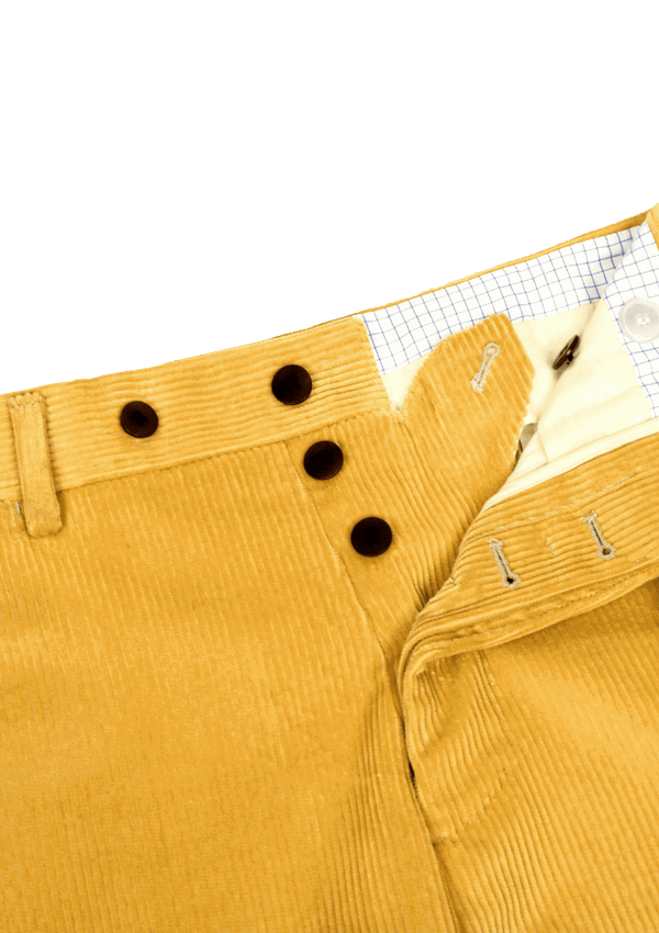 Yellow Cotton Velvet Trousers