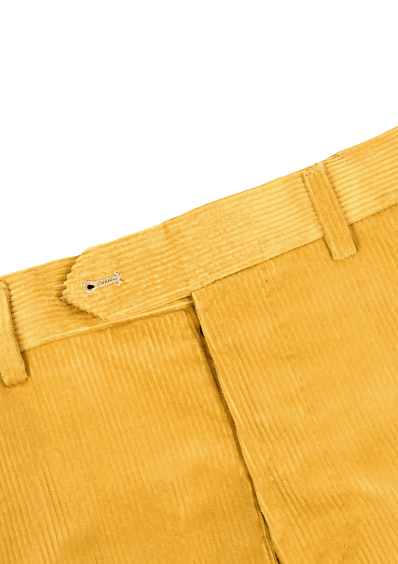Stefanel TROUSERS IN VELVET - Trousers - yellow/gold-coloured - Zalando.de