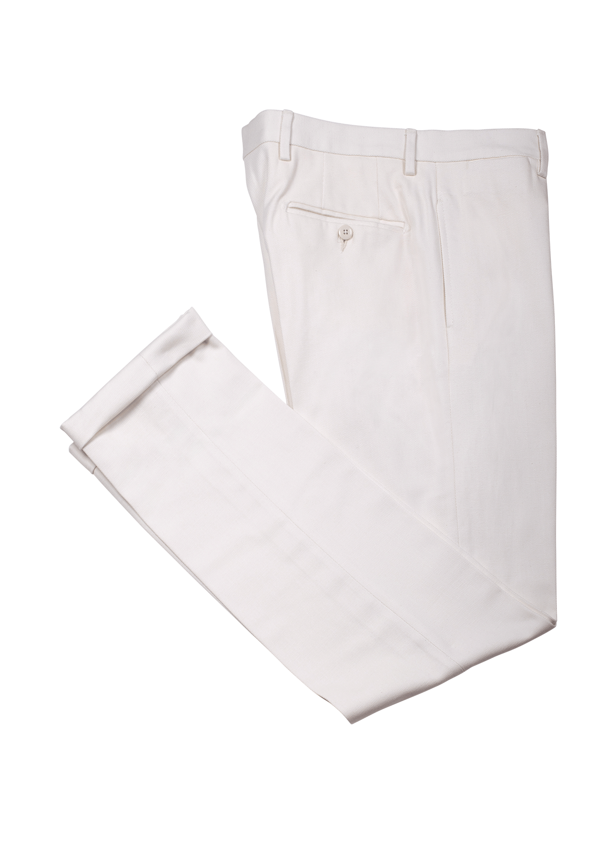 White Fustagno Cotton Trousers