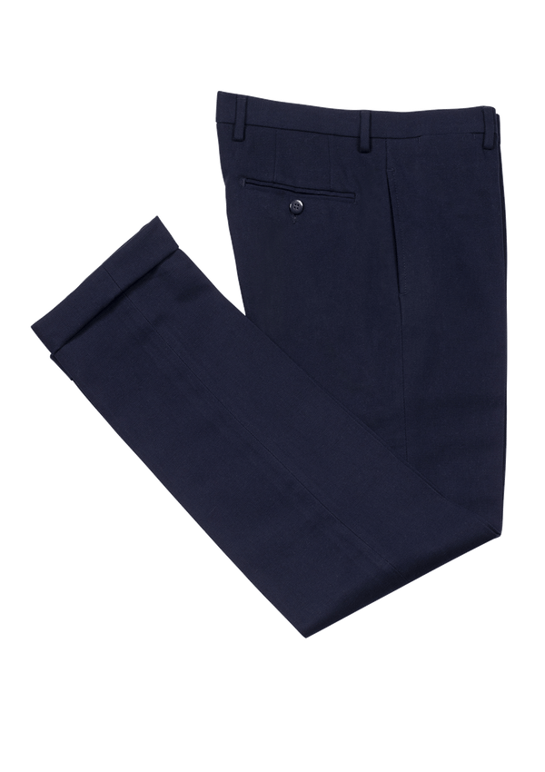 Blue Fustagno Cotton Trousers