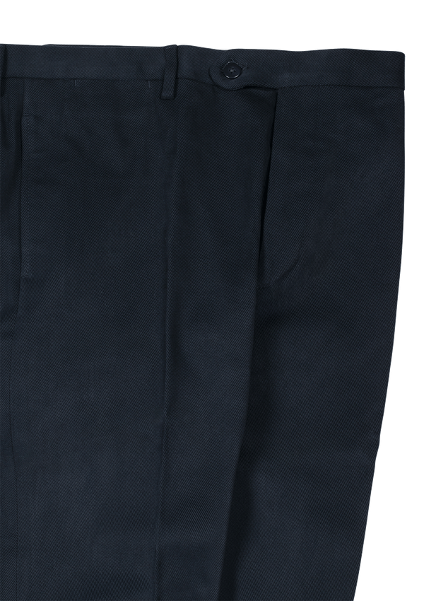 Blue Fustagno Cotton Twill Trousers