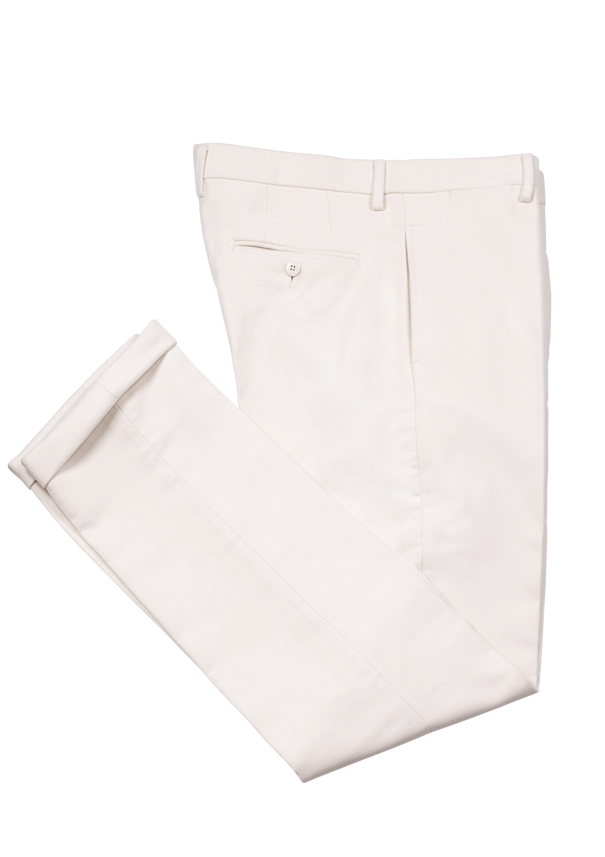 Cream Fustagno Cotton Trousers