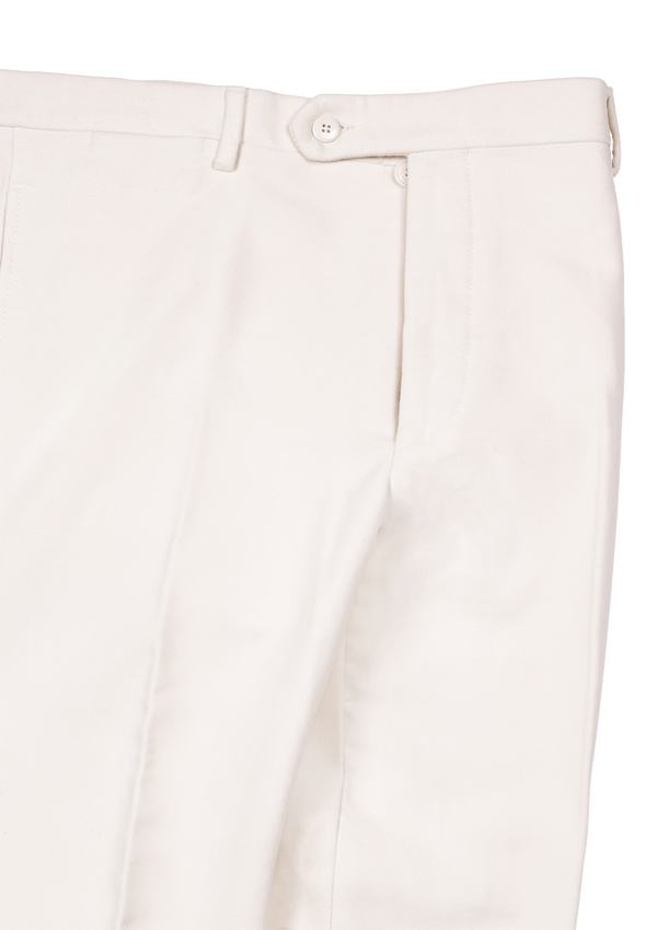 Cream Fustagno Cotton Trousers