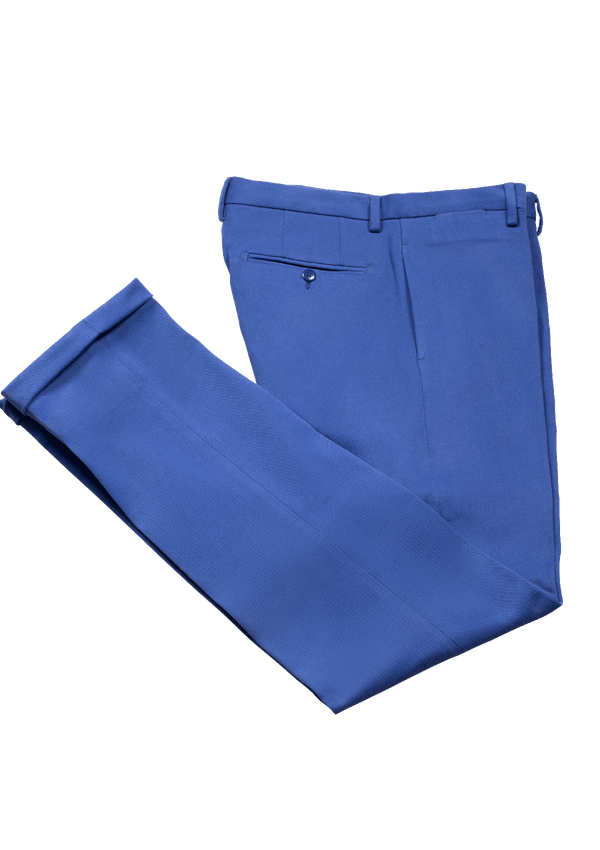 Azure Fustagno Cotton Twill Trousers