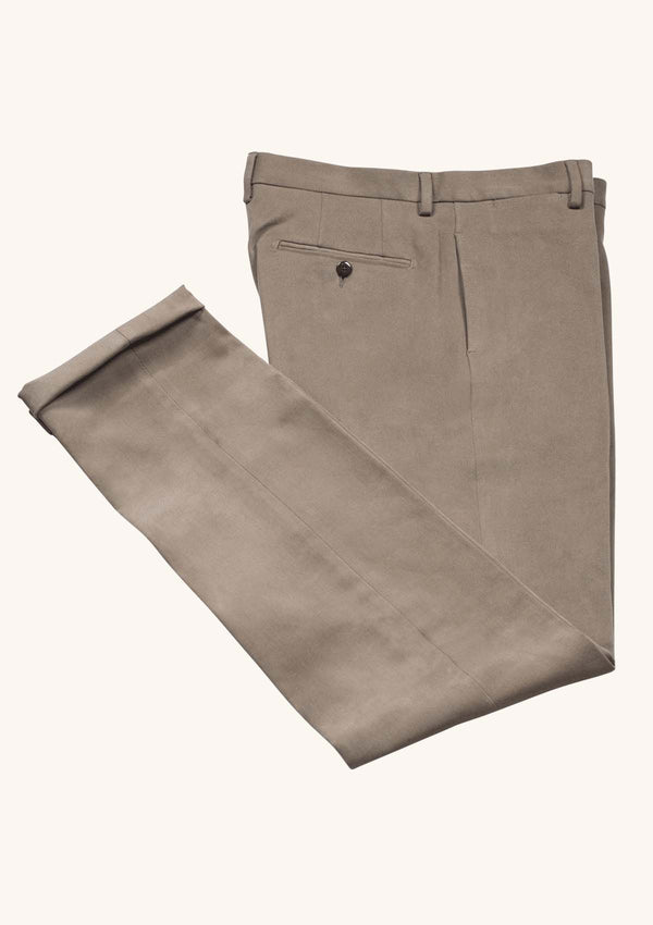 Taupe Fustagno Cotton Twill Trousers