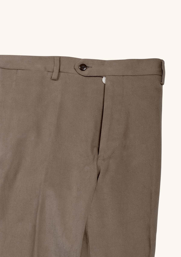 Taupe Fustagno Cotton Twill Trousers