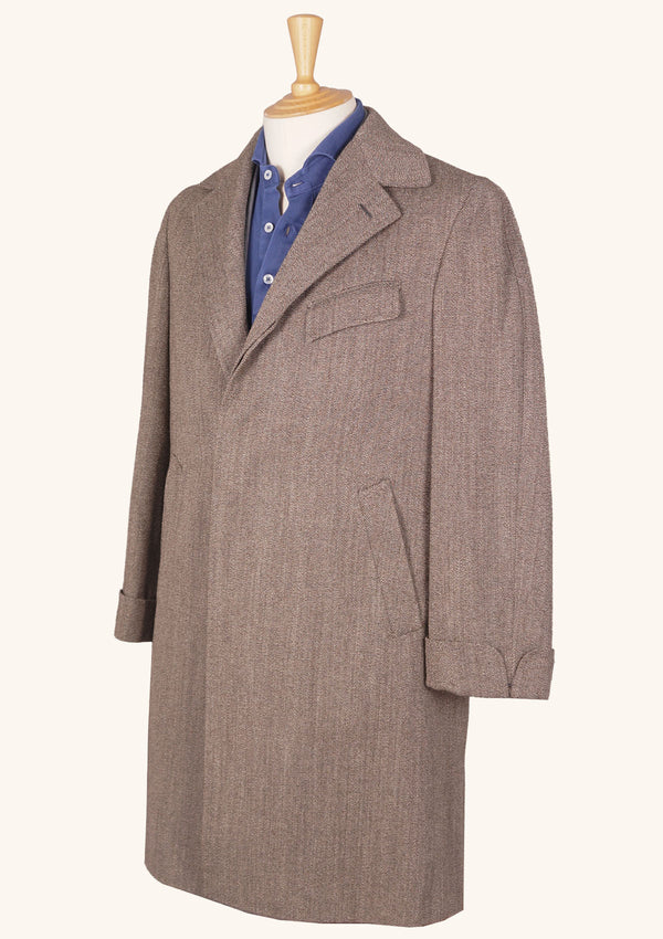 Vintage Khaki Wool Overcoat