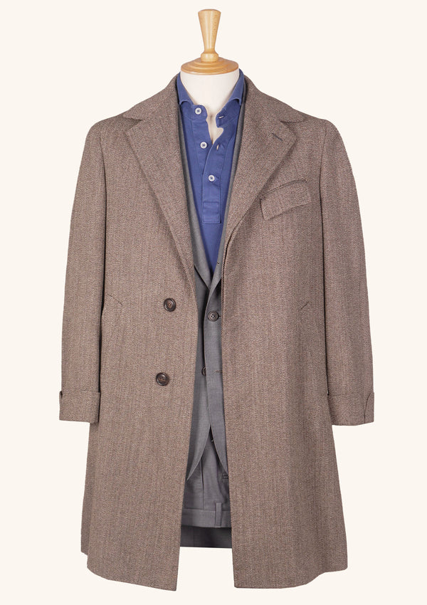 Vintage Khaki Wool Overcoat