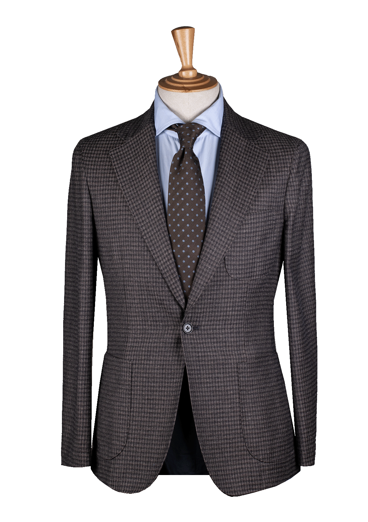 Brown Checked Unstructured Jacket