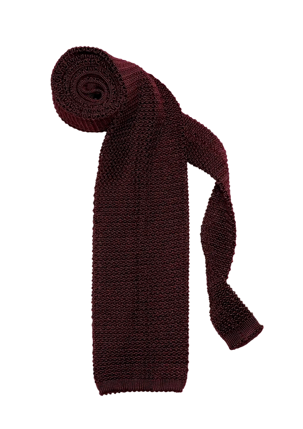 Burgundy Silk Maglia Tie