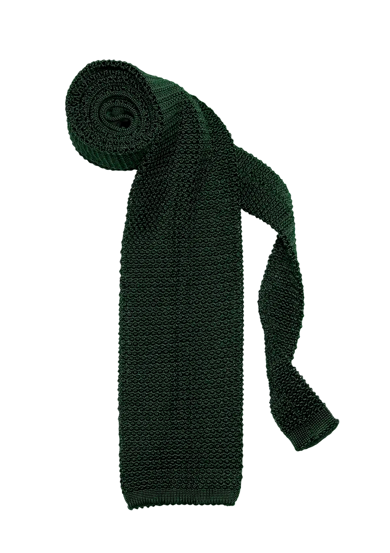 Forest Green Silk Maglia Tie