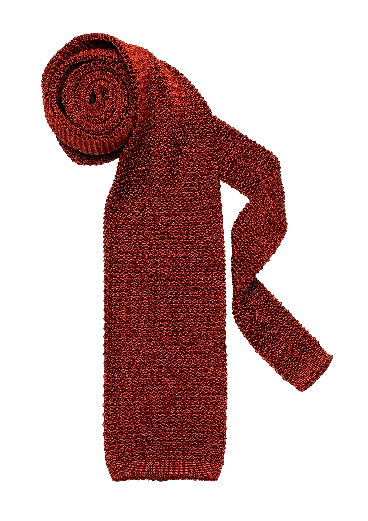 Rusty Red Silk Maglia Tie
