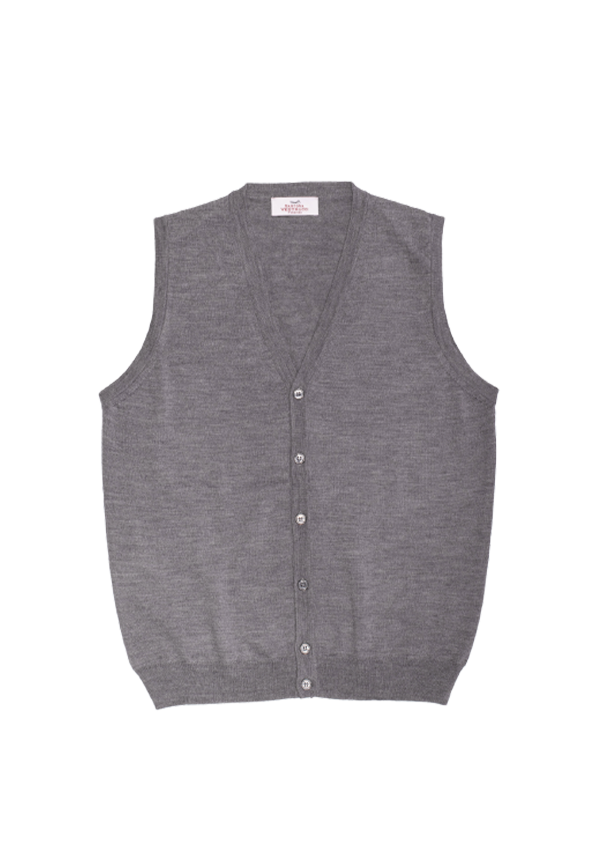Light Grey Merino Wool Waistcoat