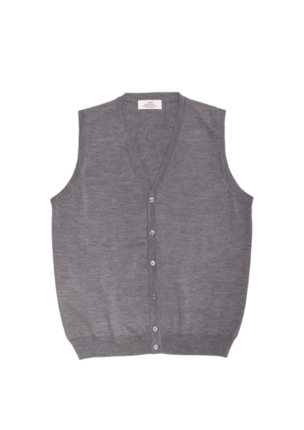 Light Grey Merino Wool Waistcoat