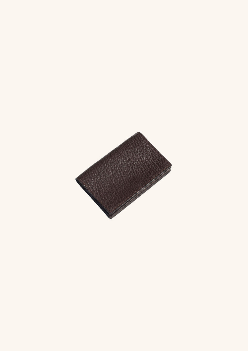 Dark Brown Shark Leather Fold Card Case