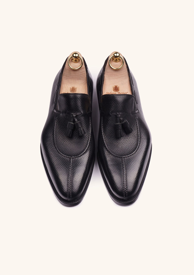 Black Tassel Loafers in American Calfskin