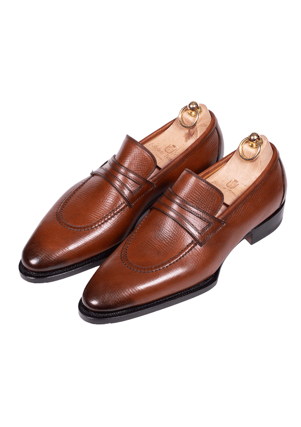 Walnut Penny Loafer with Apron Stitch