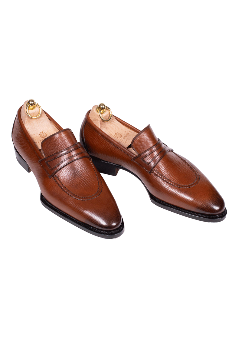 Walnut Penny Loafer with Apron Stitch