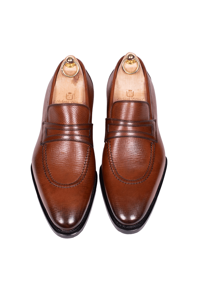 Walnut Penny Loafer with Apron Stitch