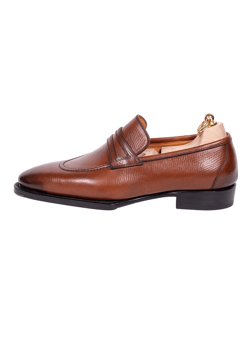 Walnut Penny Loafer with Apron Stitch