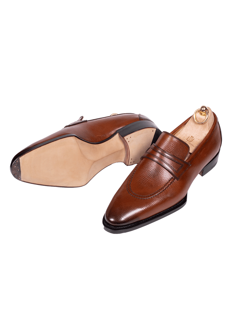 Walnut Penny Loafer with Apron Stitch