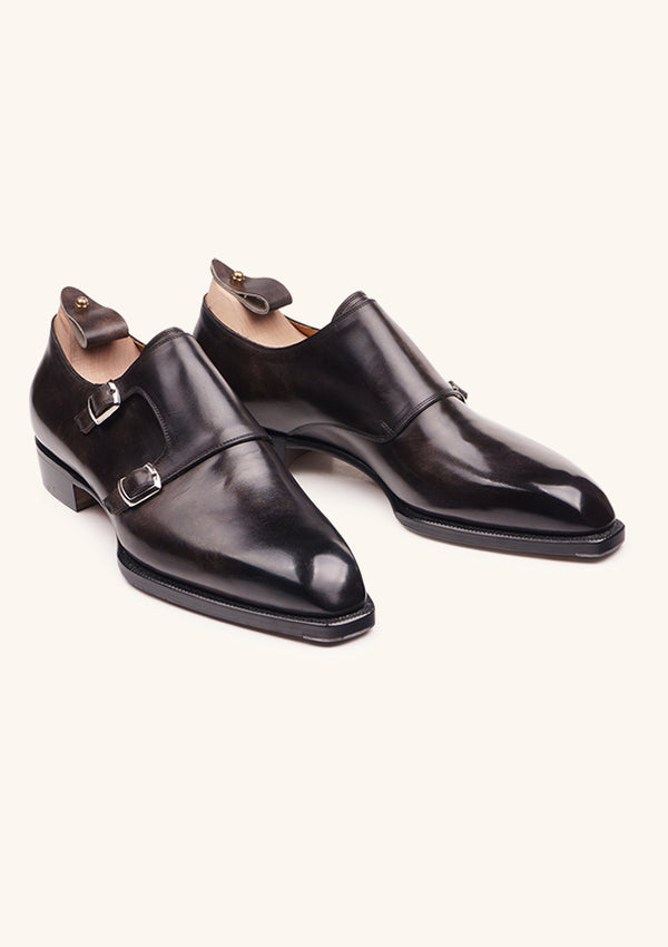 London Smoke Double Monk Straps