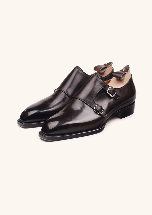 London Smoke Double Monk Straps