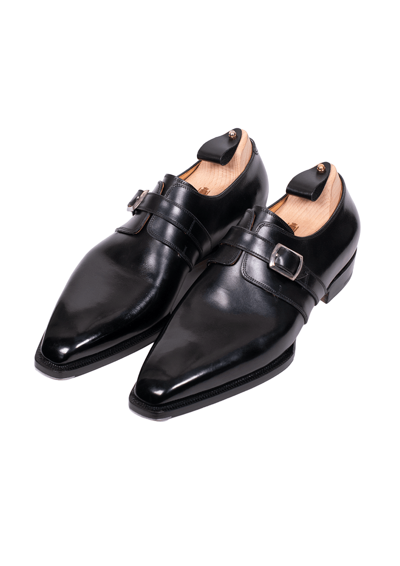 Dark Brown Single Monk Strap with Rubber Sole