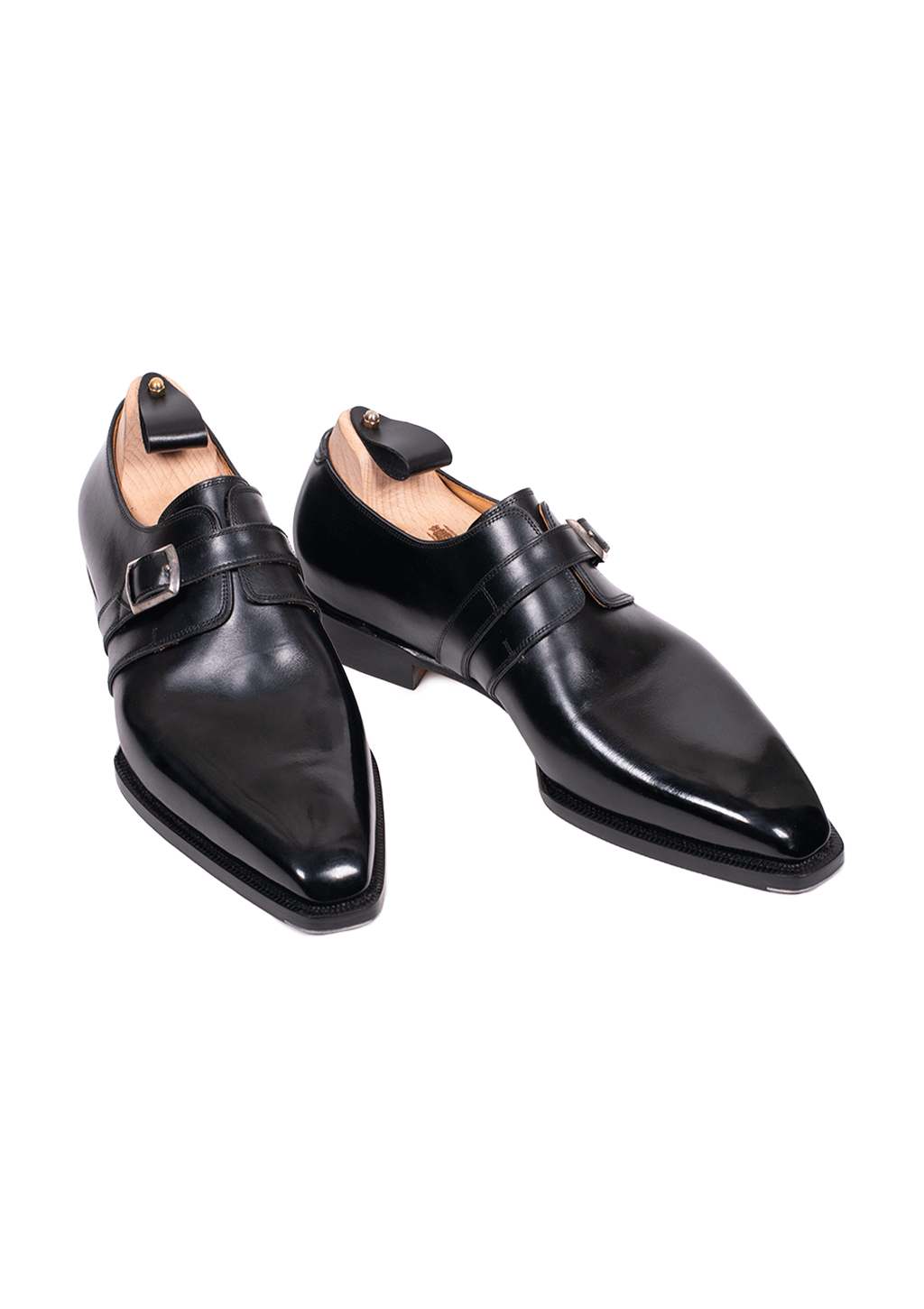 Dark Brown Single Monk Straps with Rubber Sole | Stefano Bemer