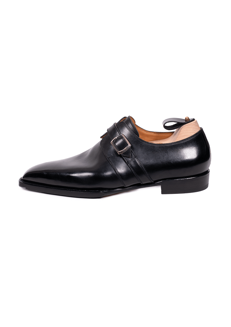 Dark Brown Single Monk Strap with Rubber Sole