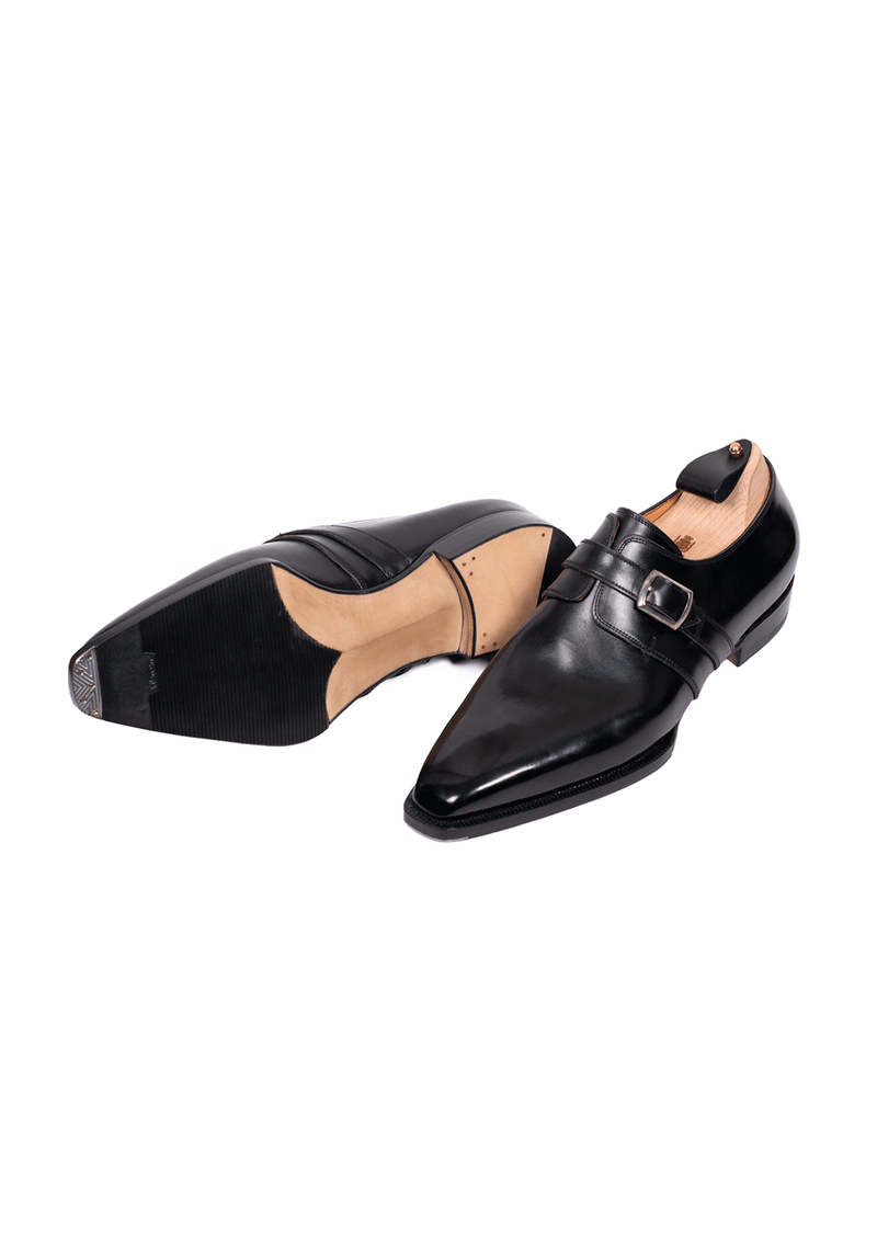 Dark Brown Single Monk Strap with Rubber Sole