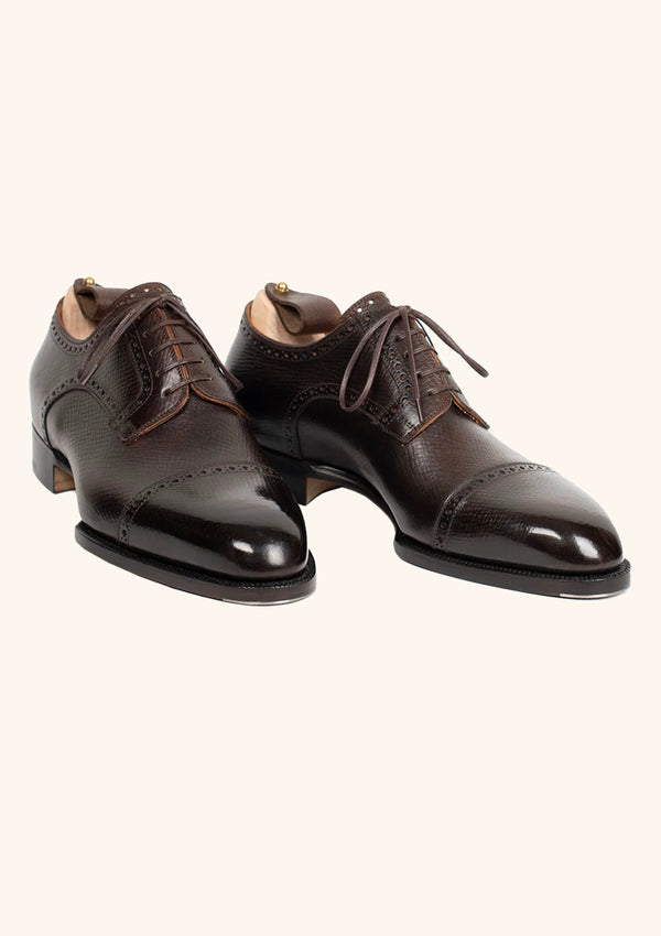 Dark Brown Five Eyelet Captoe Derbies